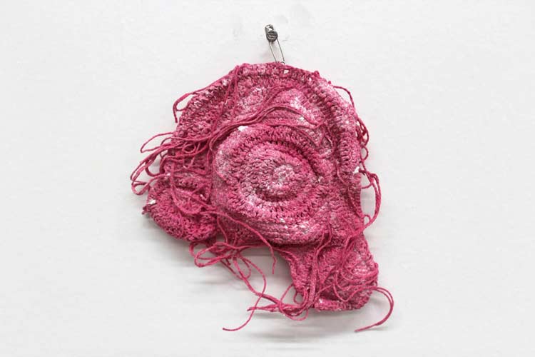 Sara Al Haddad, simple perplexes, 2012, crocheted thread and plaster, dimensions variable