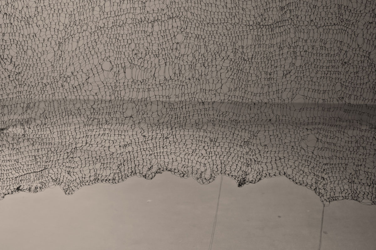 Sara Al Haddad, don't you ever leave me alone, 2017, crocheted embroidery, 400cm w. NPUAE, Venice Biennale. (Courtesy of National Pavilion UAE – La Biennale di Venezia)