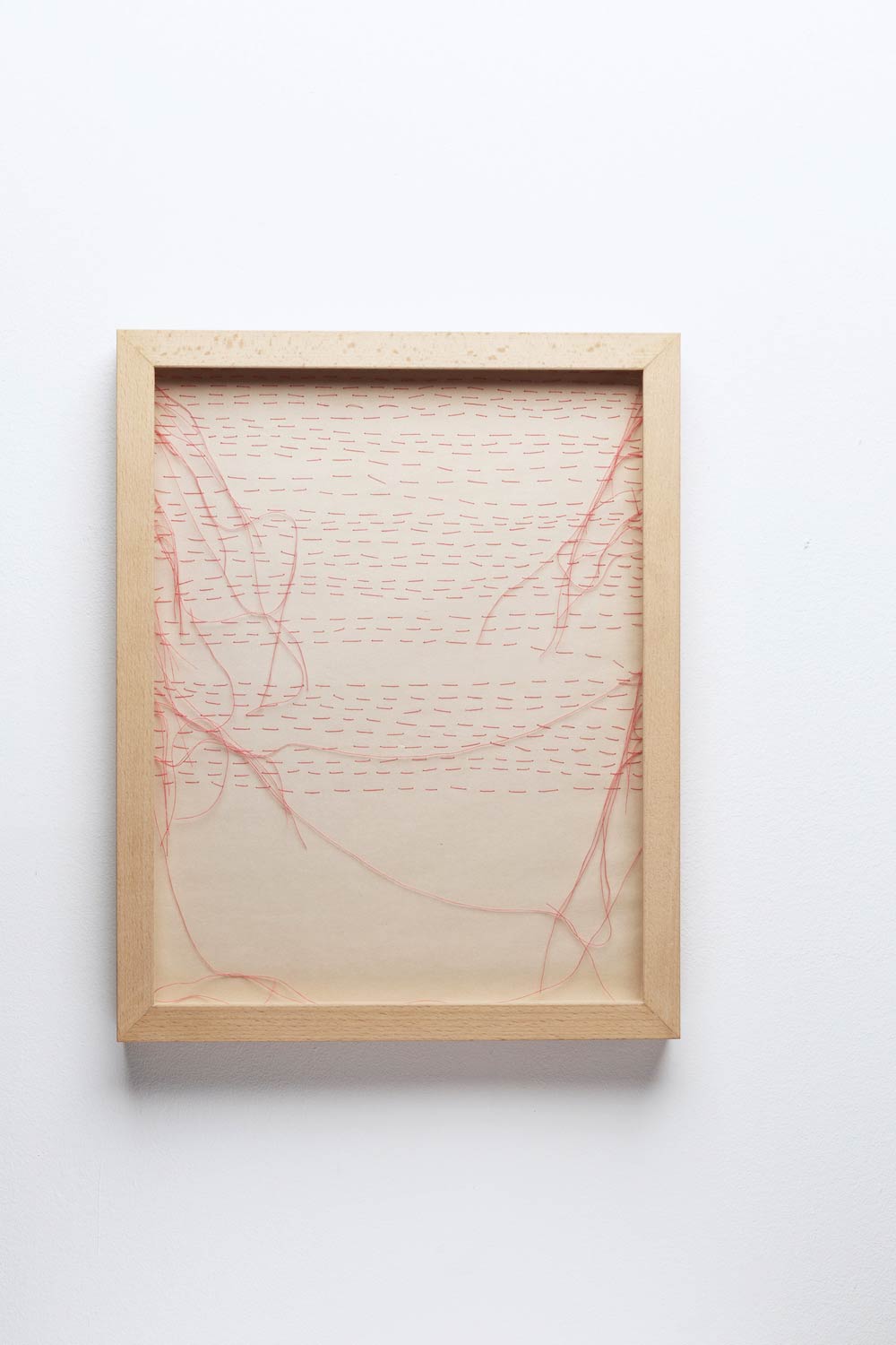 Sara Al Haddad, dopamine, 2018, hand stitches on paper, set of 4: 38.5x30.6cm (each)